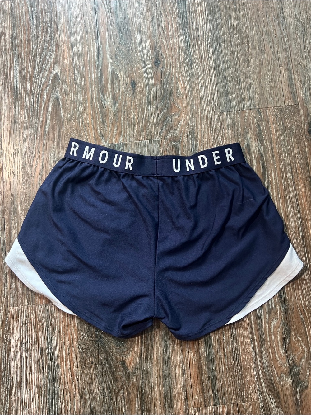 Under Armour Navy and White Women’s Athletic Shorts - Picture 5 of 5